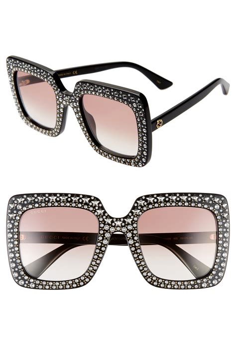 gucci sunglasses crystal|Gucci sunglass women.